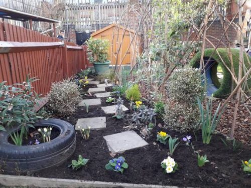 Students Planting at Effra Early Years Centre